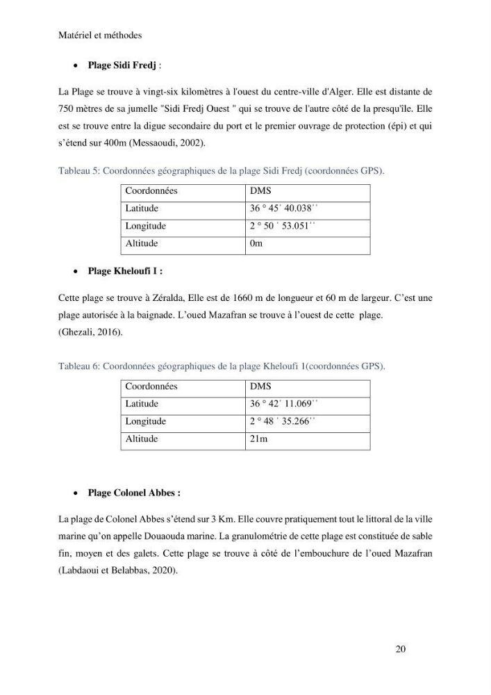 Caractérisation et évaluation de la résistance aux antibiotiques chez les entérocoques sp isolés dans le milieu marin: