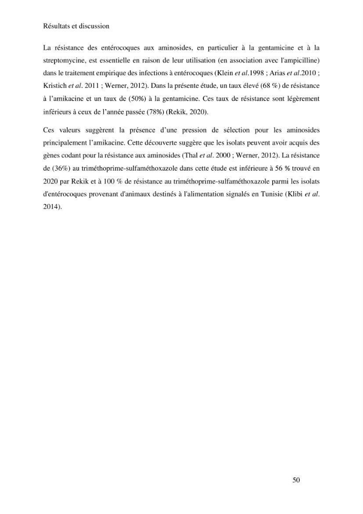 Caractérisation et évaluation de la résistance aux antibiotiques chez les entérocoques sp isolés dans le milieu marin: