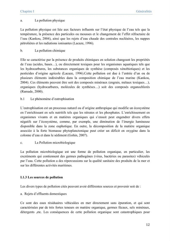 Utilisation des Systèmes d\'Information Géographiques pour le suivi des paramètres indicateurs de pollution dans la baie de Bou-Ismail: