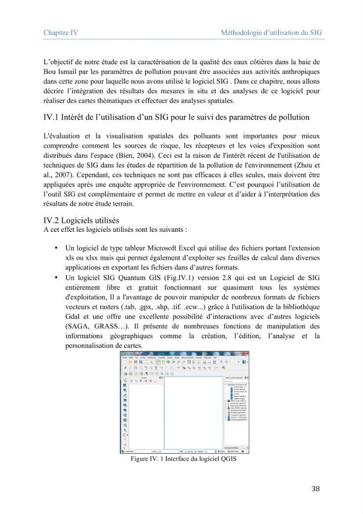 Utilisation des Systèmes d\'Information Géographiques pour le suivi des paramètres indicateurs de pollution dans la baie de Bou-Ismail: