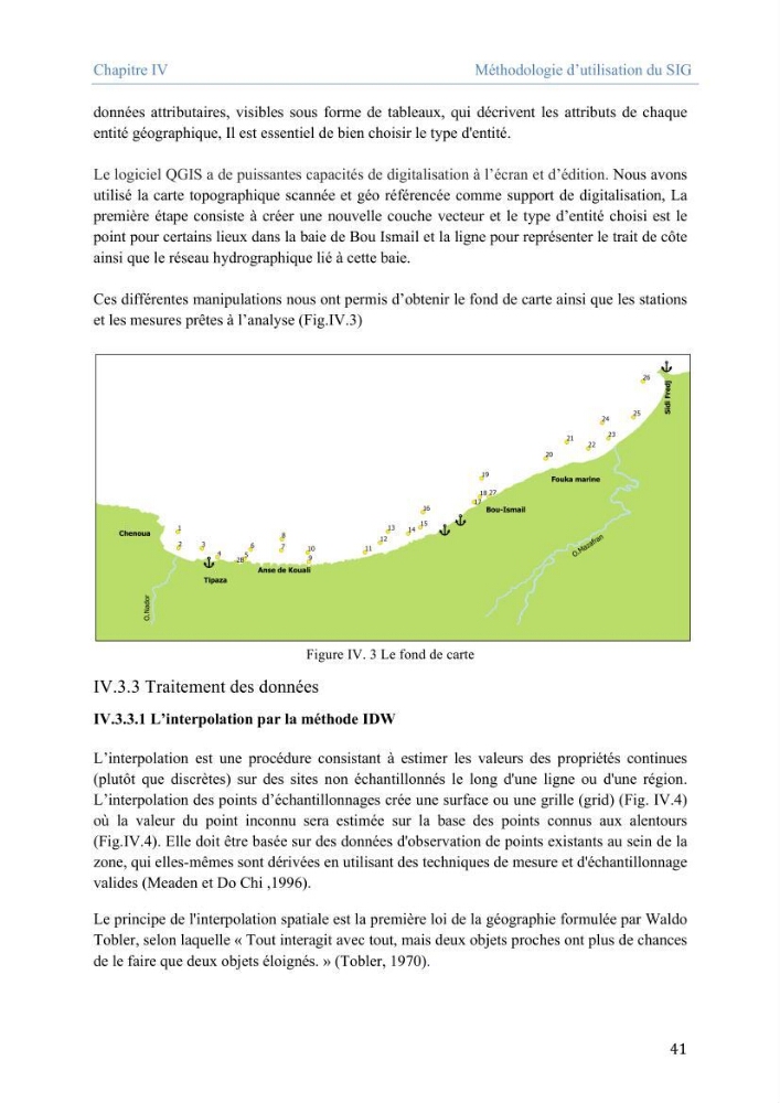 Utilisation des Systèmes d\'Information Géographiques pour le suivi des paramètres indicateurs de pollution dans la baie de Bou-Ismail:
