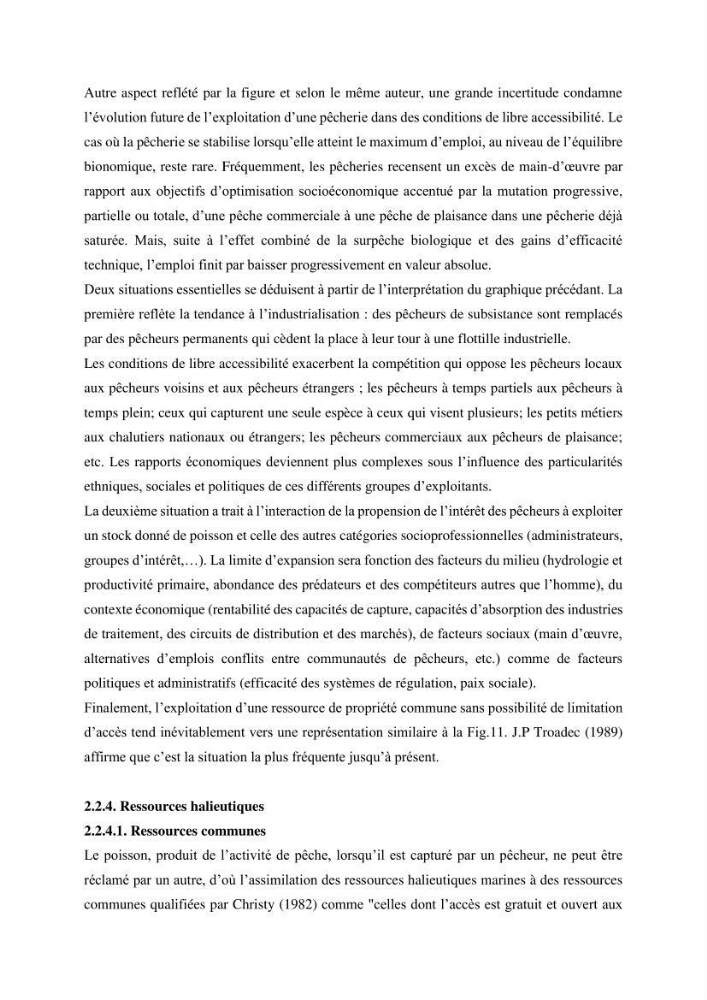 Economie des pêches