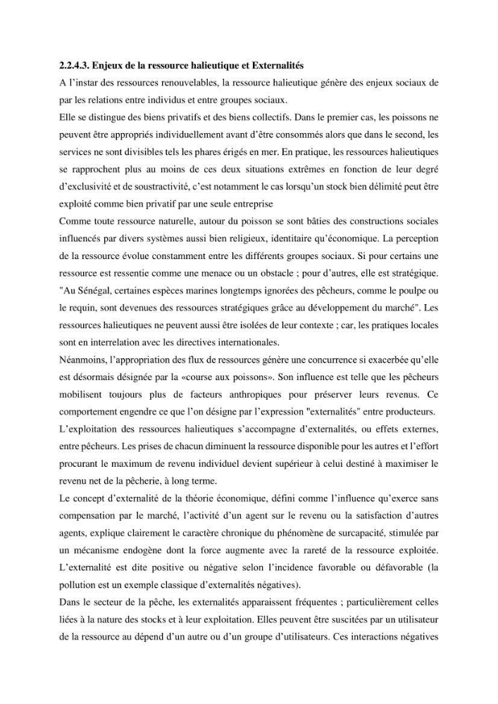 Economie des pêches