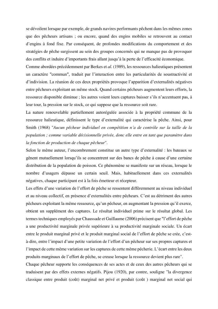Economie des pêches