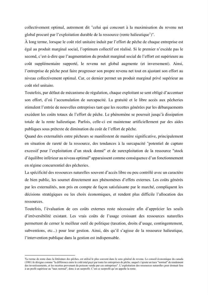Economie des pêches