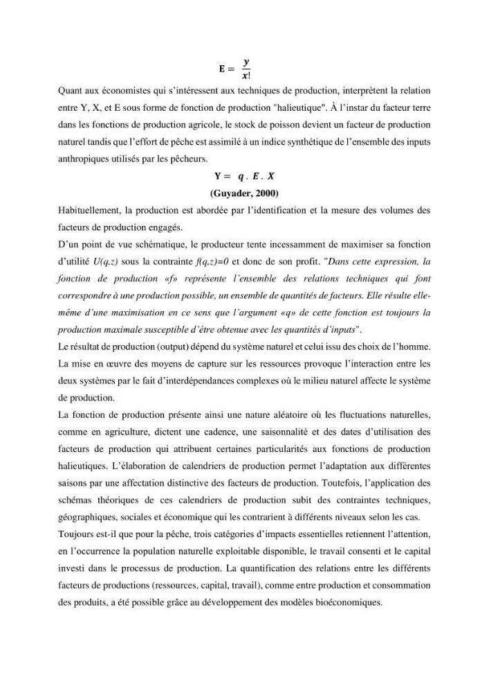 Economie des pêches