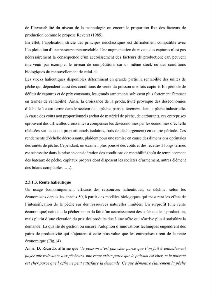 Economie des pêches