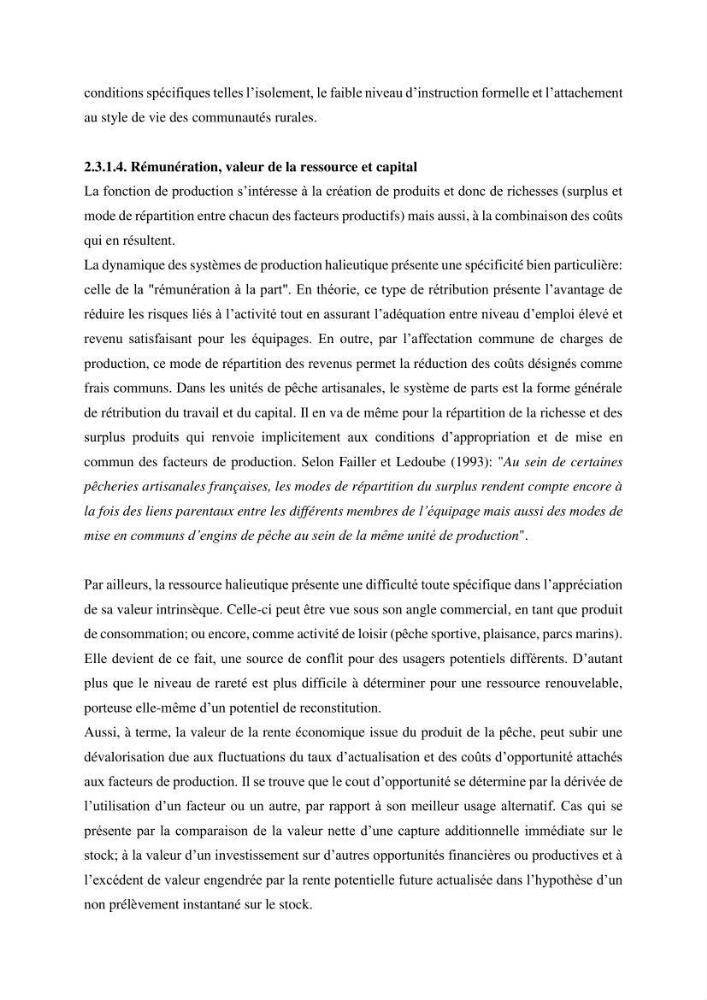 Economie des pêches