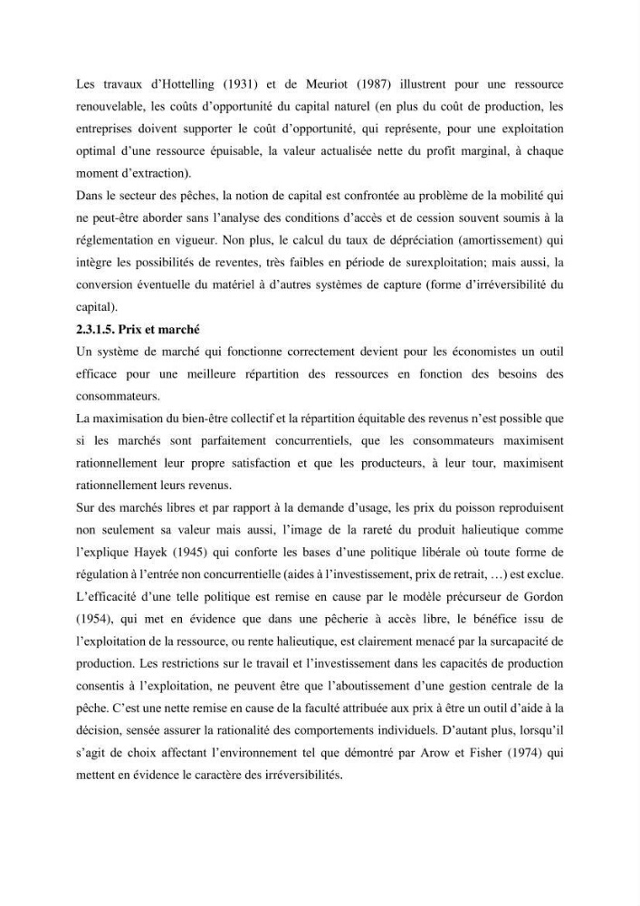 Economie des pêches