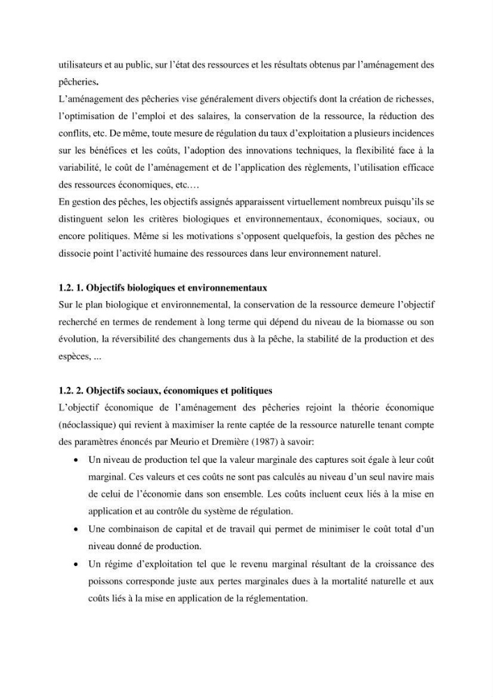 Economie des pêches