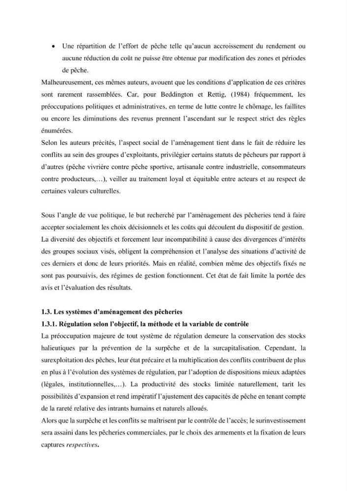 Economie des pêches