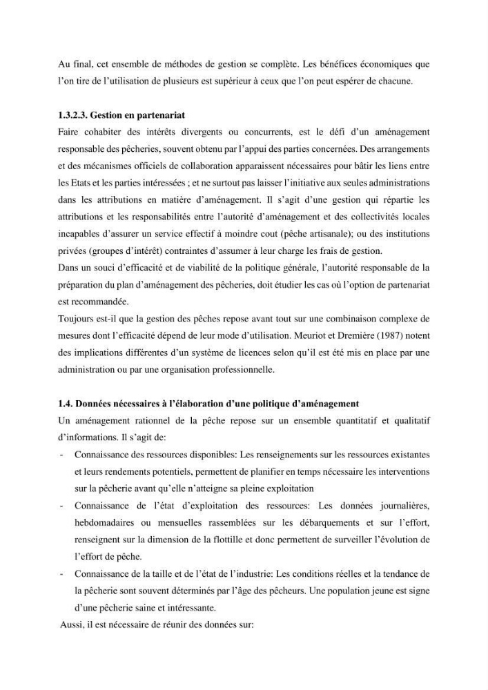 Economie des pêches