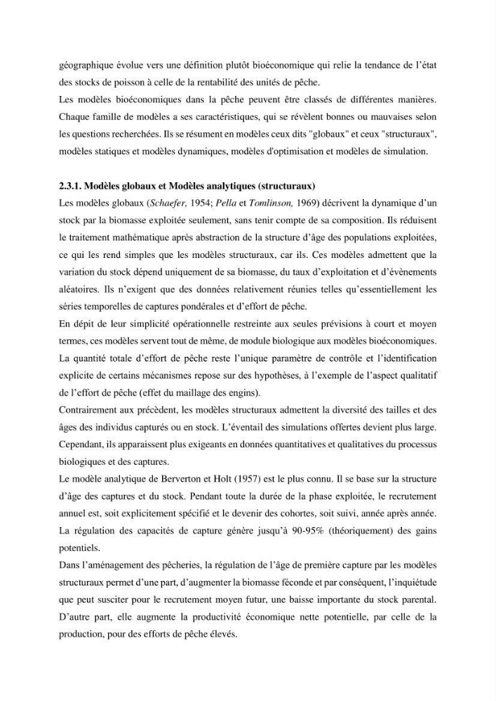 Economie des pêches