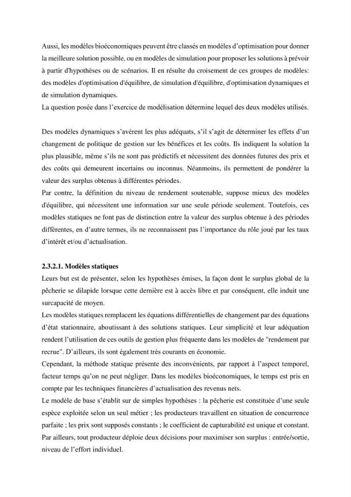 Economie des pêches