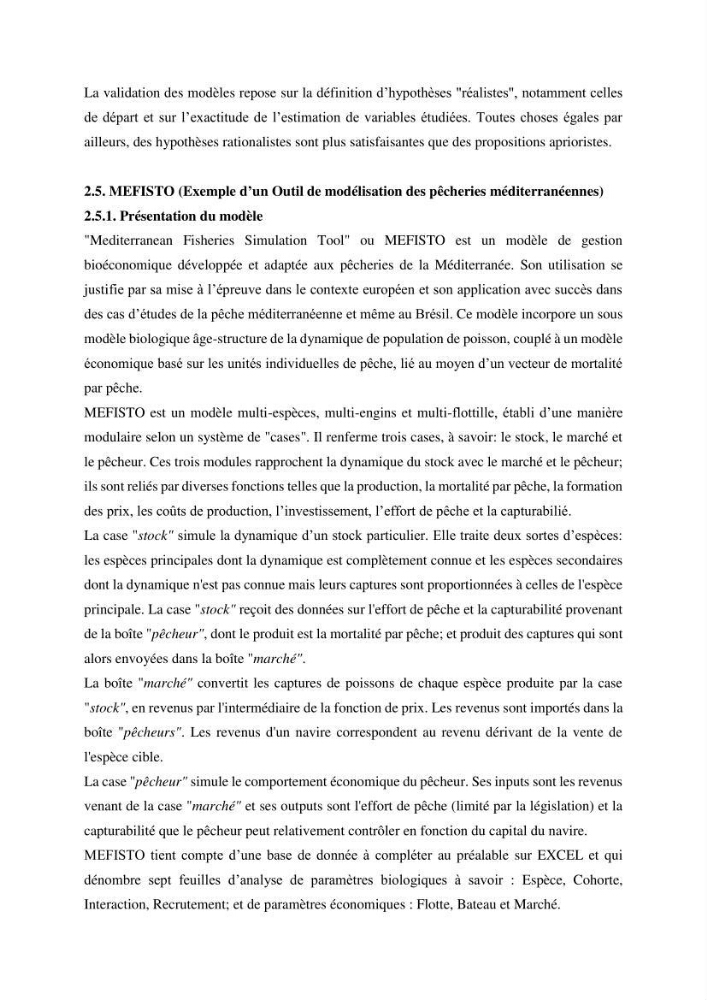 Economie des pêches