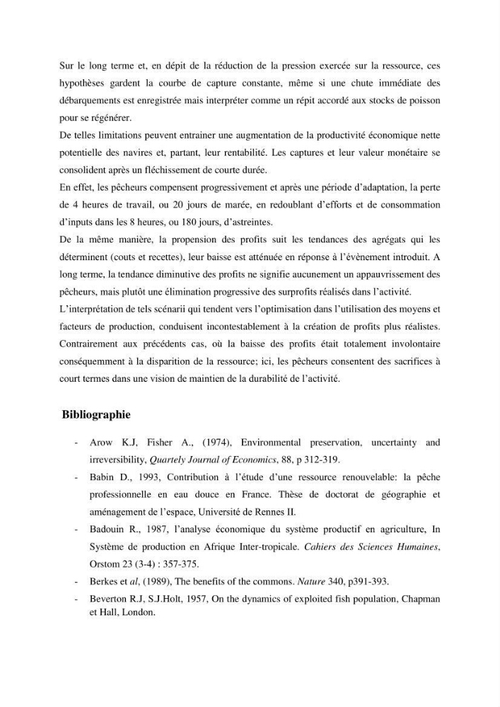 Economie des pêches