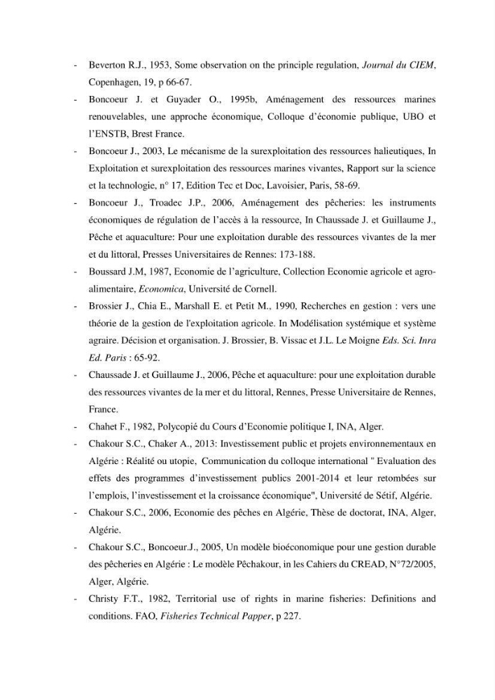 Economie des pêches