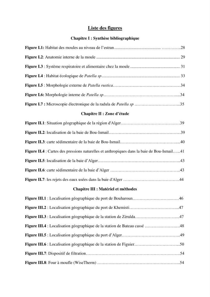 Evaluation du taux des hydrocarbures aromatiques polycycliques chez le mollusque Patella.sp et les moules du littoral Algérois