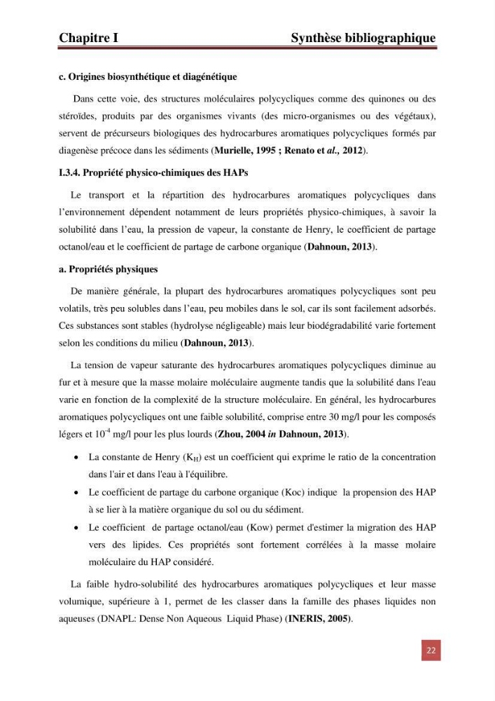 Evaluation du taux des hydrocarbures aromatiques polycycliques chez le mollusque Patella.sp et les moules du littoral Algérois