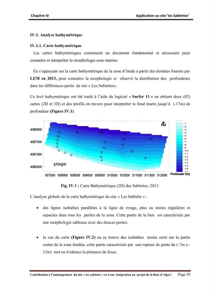 Contribution à l\'aménagement du site \"les sablettes\" et à son intégration dans le projet de la baie d\'Alger