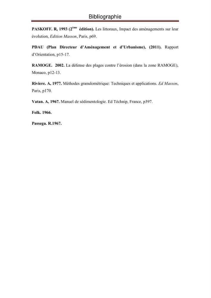 Contribution à l\'aménagement du site \"les sablettes\" et à son intégration dans le projet de la baie d\'Alger
