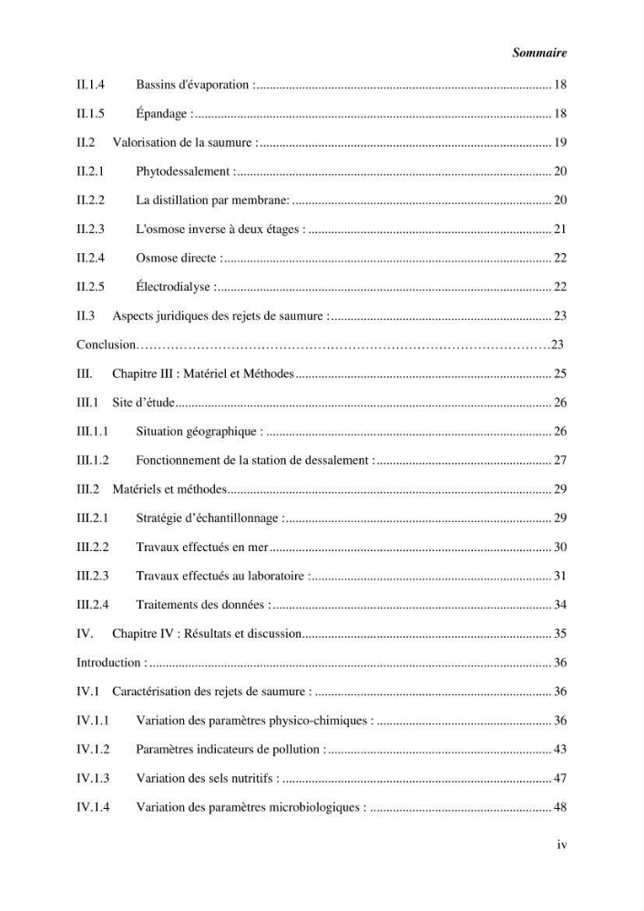 Caractérisation des rejets de saumure des stations de dessalement et leur impact sur le milieu récepteur: