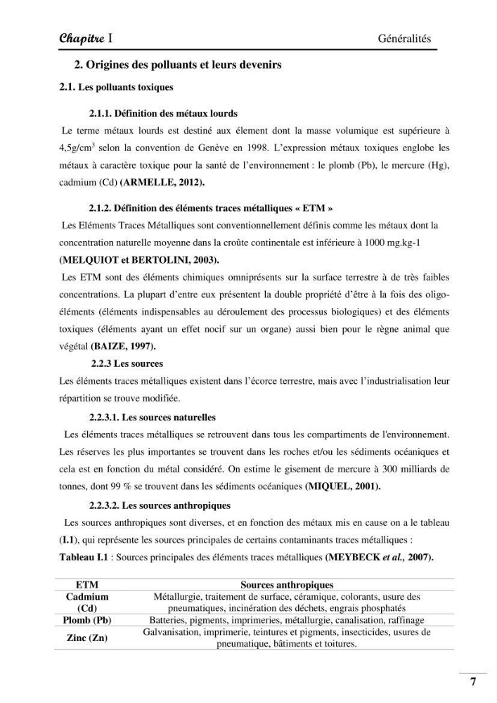 Contribution à l’étude de la pollution chimique et les paramètres vitaux de l’écosystème à Posidonia oceanica dans le front de mer de Bou- Ismail et de la Corne d’or de Tipaza.
