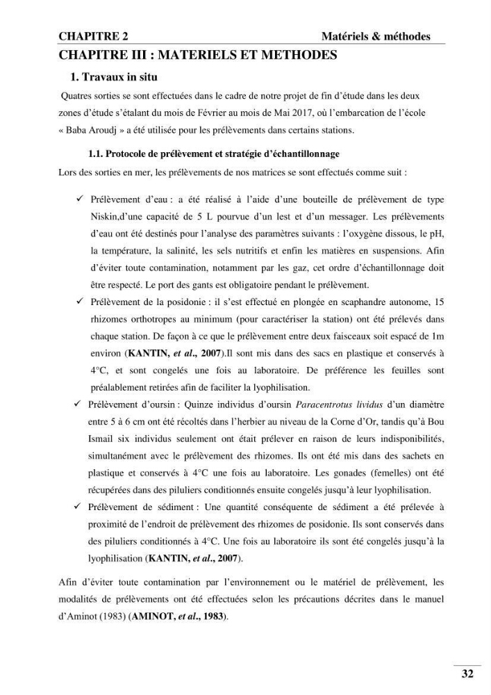 Contribution à l’étude de la pollution chimique et les paramètres vitaux de l’écosystème à Posidonia oceanica dans le front de mer de Bou- Ismail et de la Corne d’or de Tipaza.