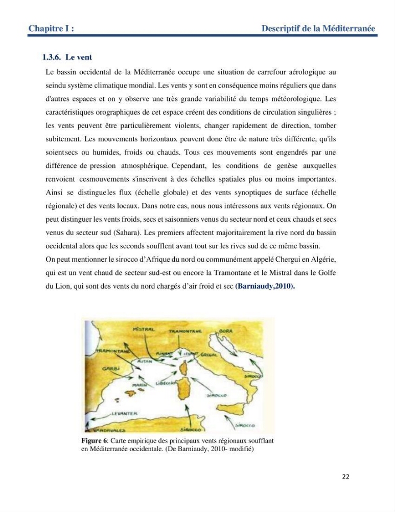 Etude de la circulation marine dans le bassin ouest Algérien