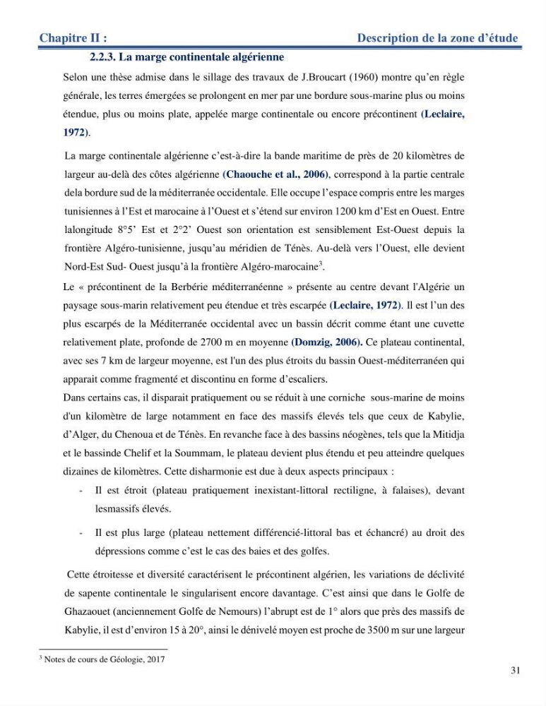 Etude de la circulation marine dans le bassin ouest Algérien