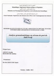 Analyse granulométrique au niveau de port de Sidi-Fredj: