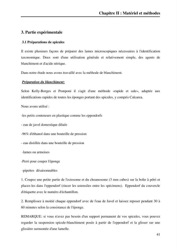 Extraction des métabolites secondaires de l\'éponge cultive Crambe Crambe