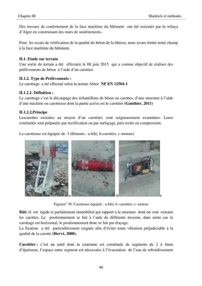 Impact de milieu marin sur la qualité du béton