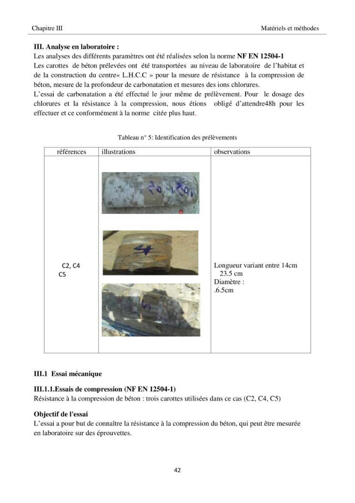Impact de milieu marin sur la qualité du béton