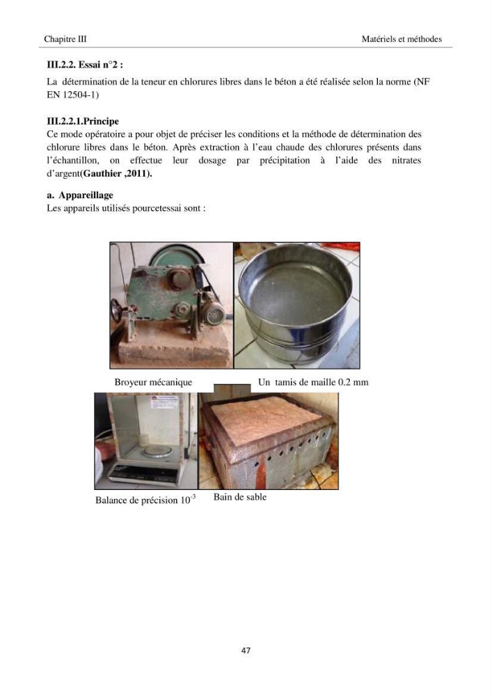 Impact de milieu marin sur la qualité du béton