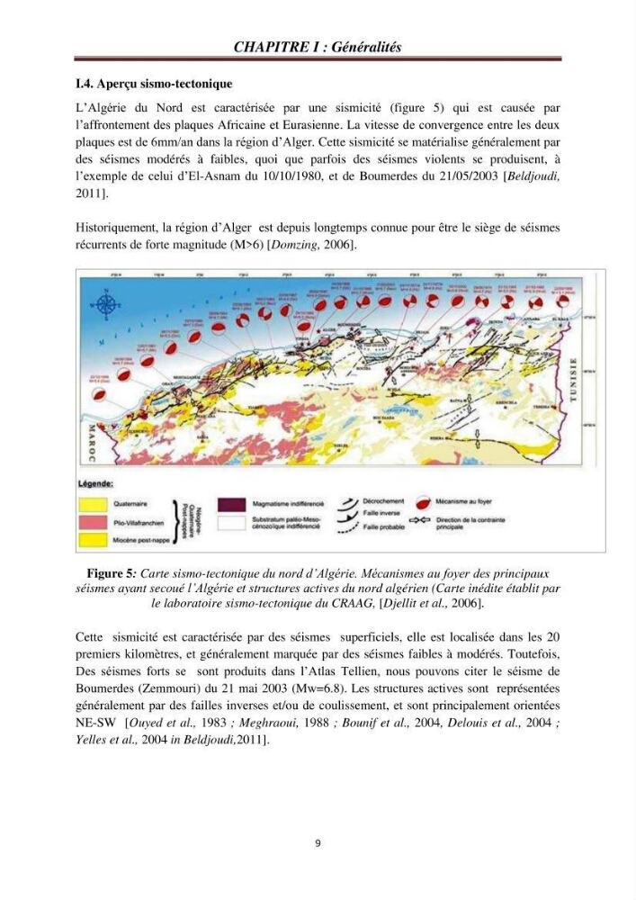 Evaluation des fréquences de résonnance du sol de l\'est de la baie d\'Alger par la méthode H/V-bruit de fond