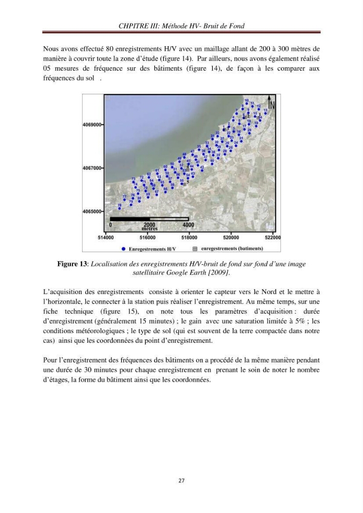Evaluation des fréquences de résonnance du sol de l\'est de la baie d\'Alger par la méthode H/V-bruit de fond