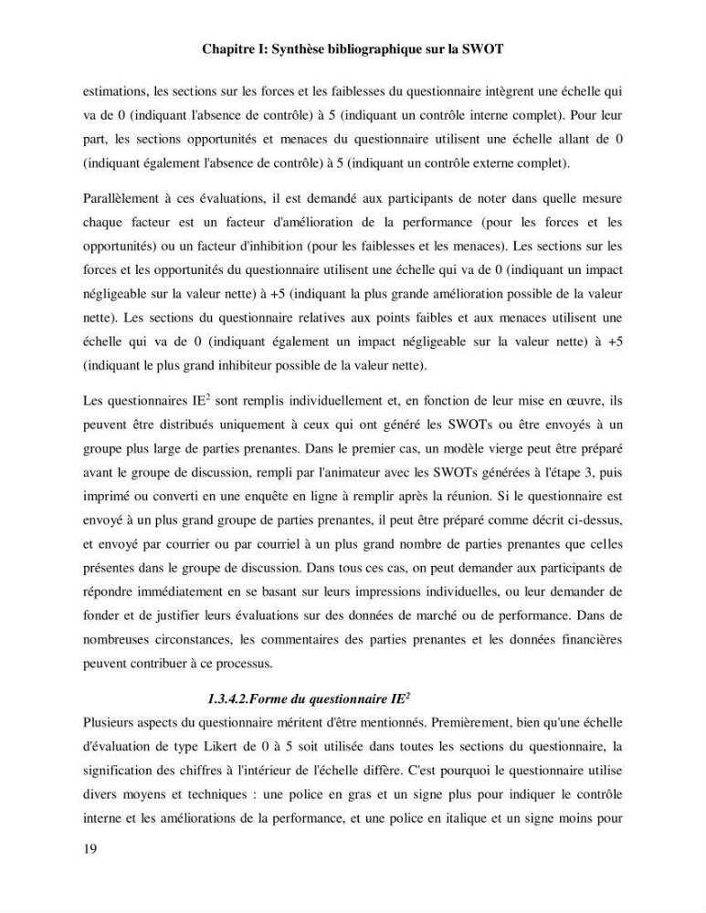 Contribution à l’analyse SWOT(Strengths, Weaknesses, Opportunities, Threats)comme outil d’aide à la décision: Cas de la pêcherie Chalutière de la wilaya de Tipaza