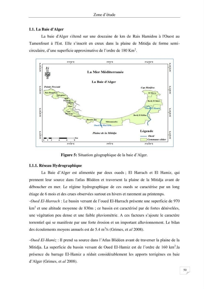 Les radioéléments et l\'historique de la contamination dans les sédiments de la côte algéroise :