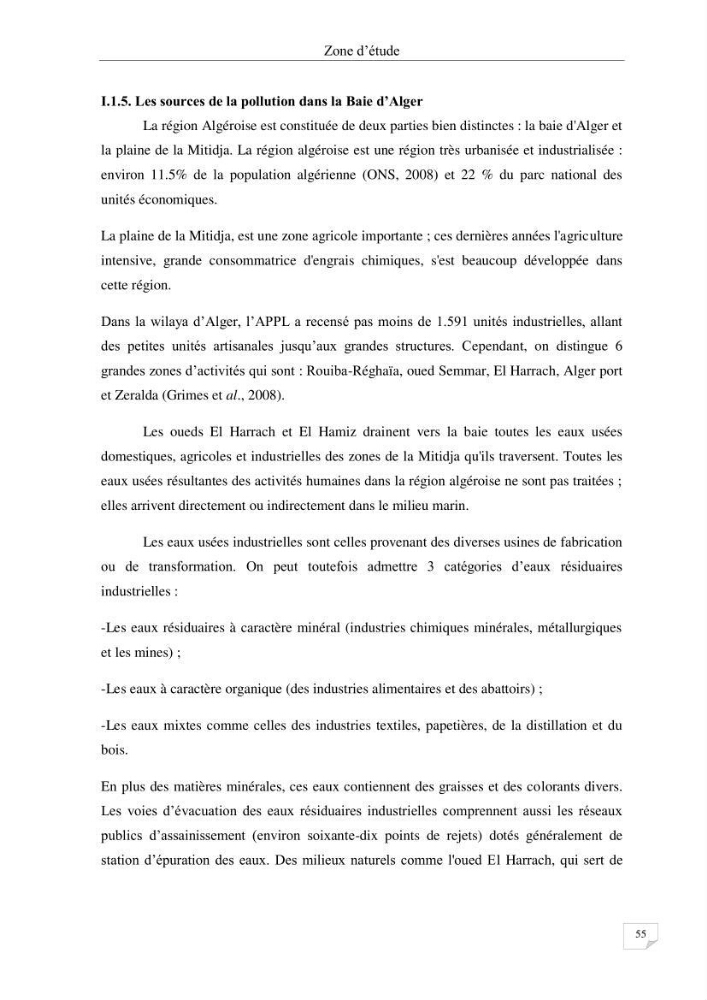 Les radioéléments et l\'historique de la contamination dans les sédiments de la côte algéroise :