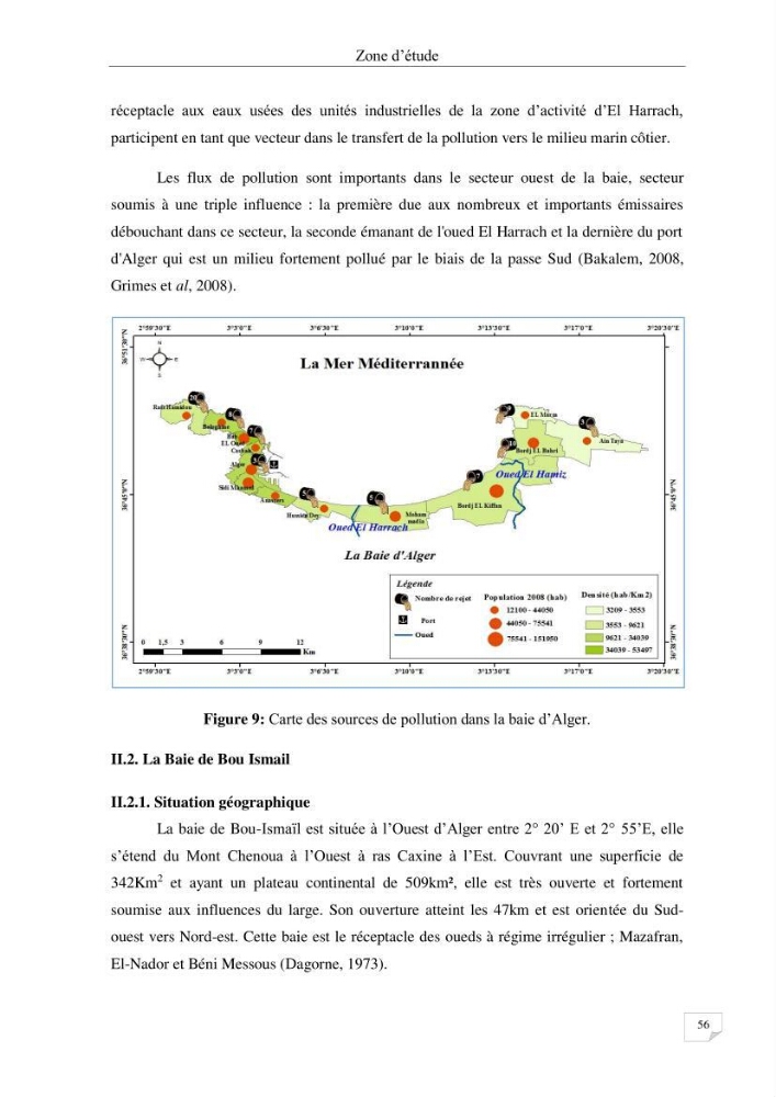 Les radioéléments et l\'historique de la contamination dans les sédiments de la côte algéroise :