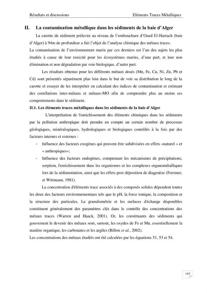 Les radioéléments et l\'historique de la contamination dans les sédiments de la côte algéroise :