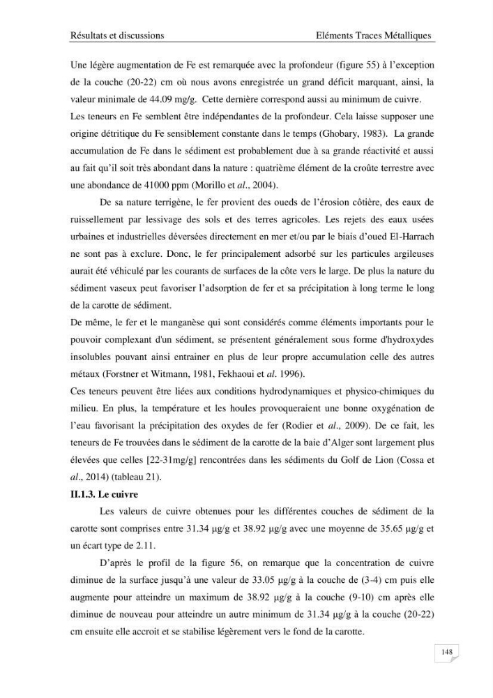 Les radioéléments et l\'historique de la contamination dans les sédiments de la côte algéroise :