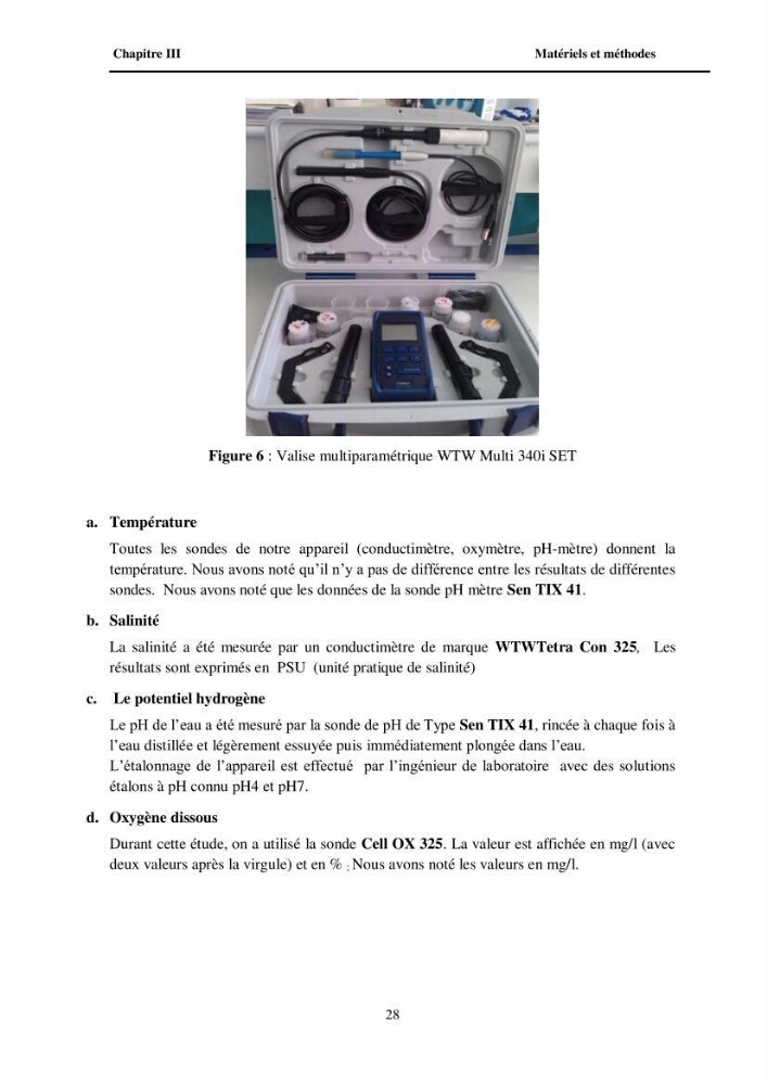 Contribution à l\'étude des paramètres physico-chimiques et de pollution dans l\'eau et dans le sédiment