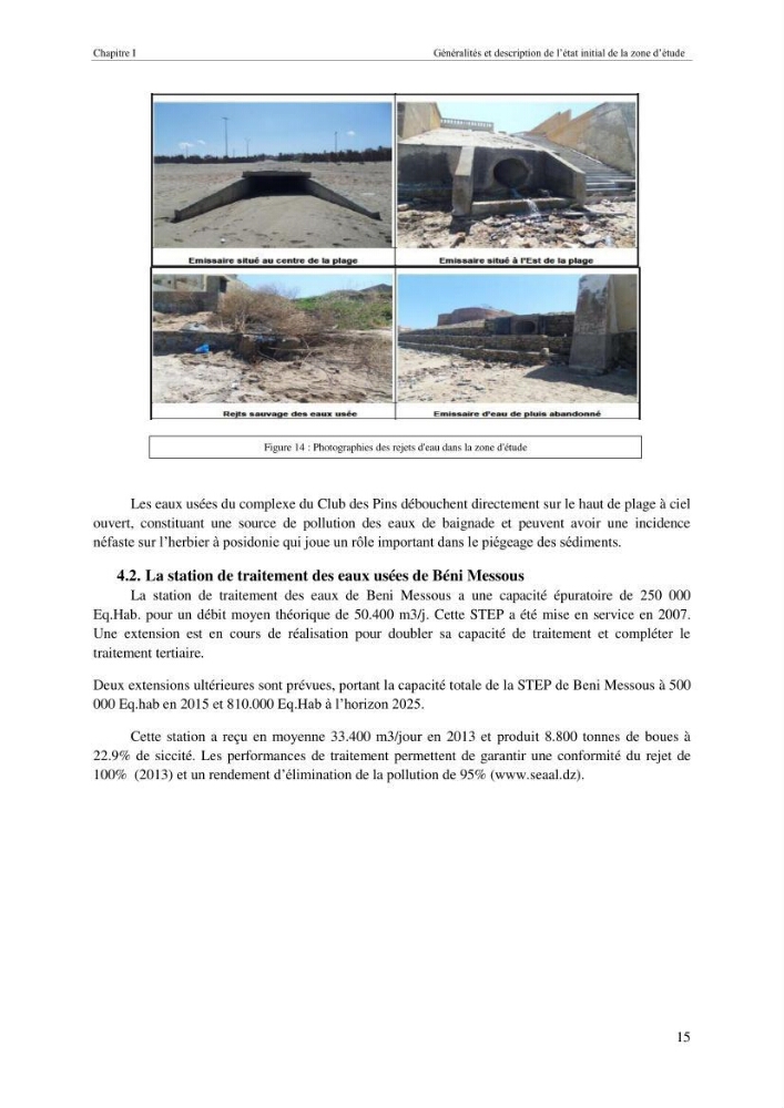 Travaux de protection du rivage marin de la résidence Sahel Club des Pins