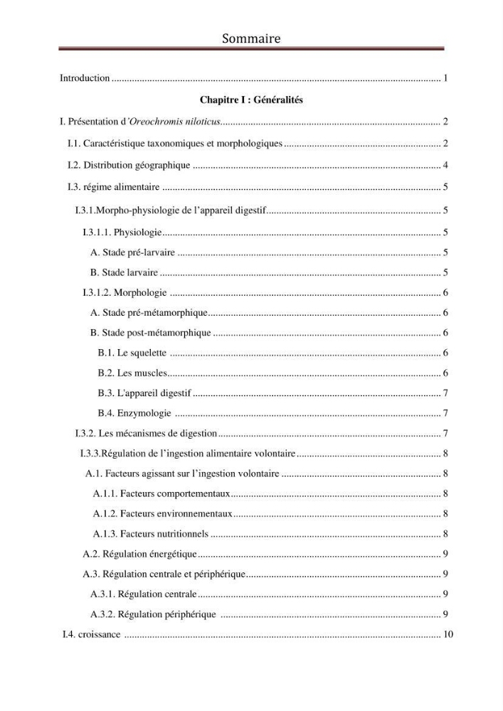 Impact de la température d\'élevage sur le développement larvaire et le determinisme sexuel d\'oreochromis niloticus: