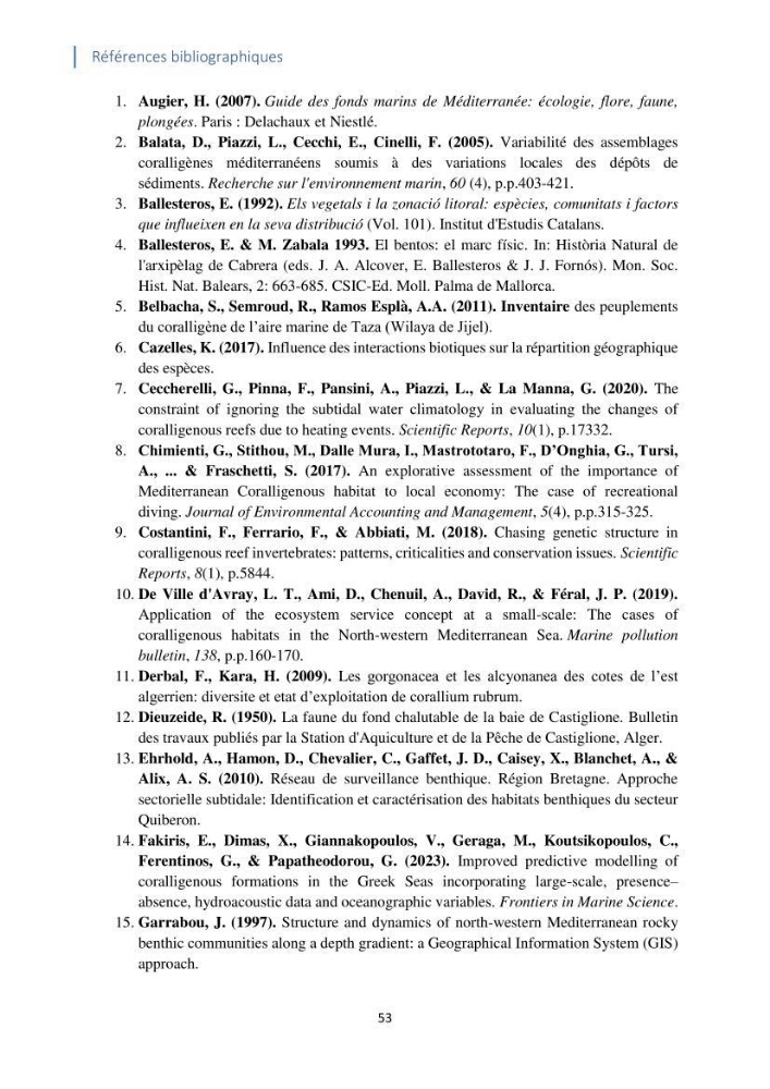 Faune et flore associées à l’écosystème à coralligène de la côte algérienne