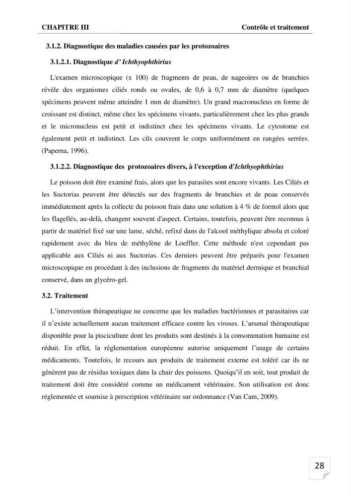 Inventaire des parasites en Tilapiculture dans le sud de l\'Algerie