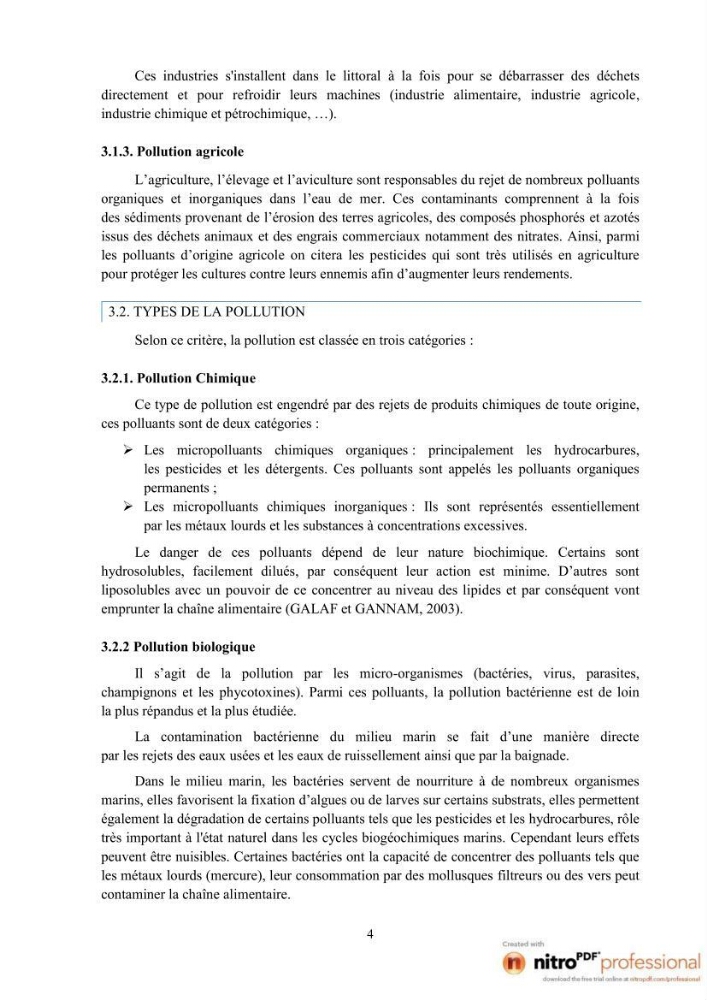 Modelisation spatio-temporelle de paramètres physicochimiques de la pollution en Baie d\'Alger