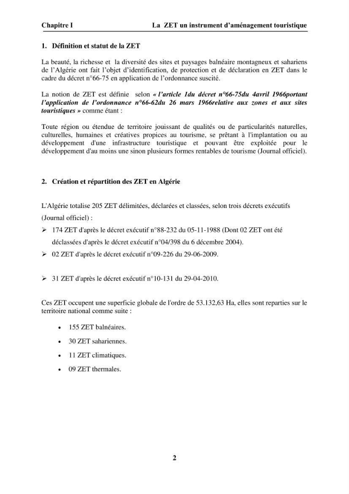 Aménagement intégré du rivage attenant à la ZET d\'Ain Chorb (Réghaia)